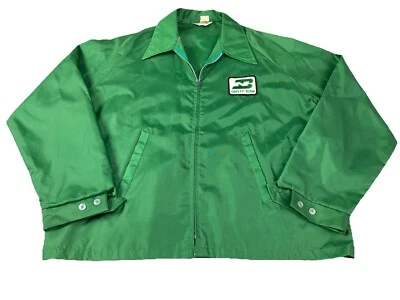 Vintage Swingster Green Jacket Safety Team Burlington Northern Train Hipster 3b - Image 1 of 4