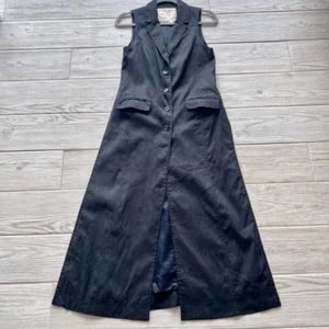 Cartonnier Womens Black Sleeveless Button-Up Midi Vest Dress Size 2 - Picture 1 of 10