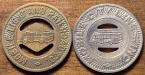 Alabama Mobile Light and Railroad Co. + Mobile City Lines One Fare Transit Token - Bild 1 von 4