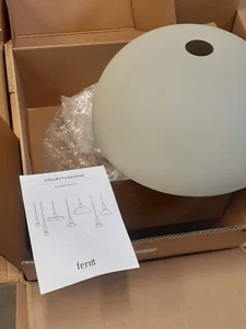 Ferm Living 5123 Powder Coated Light Grey 15" Lamp Dome Shade - Picture 1 of 3