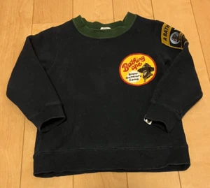 A BATHING APE BAPE KIDS Retro long sleeve sweatshirt 90 navy blue cotton - Picture 1 of 23