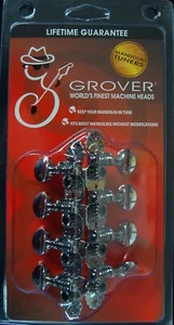 Grover 304C Sta-Tite™ Mandolin Tuning Machines, Chrome Finish - Picture 1 of 7