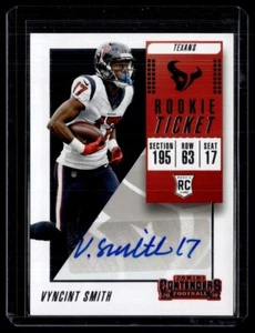 2018 CONTENDERS ROOKIE TICKET AUTO VYNCINT SMITH TEXANS - Bild 1 von 1