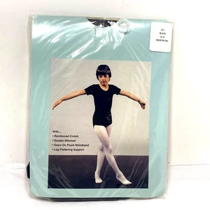 Girls Boys Black Tights K-3 Size Childrens 12-14 Large NWT NEW NOS - Picture 1 of 7