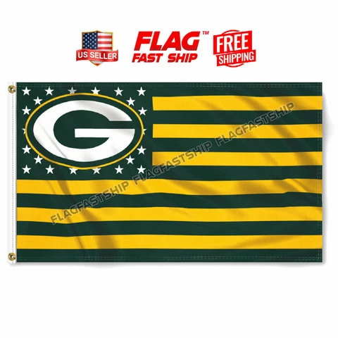 Green Bay Packers 3x5 G Logo Flag Banner W Grommets FAST FREE Shipping Cover