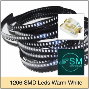 200pcs 1206 SMD Warm White LED Electronics Components Light Emitting Diodes - Picture 1 of 4