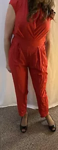 Mono jersey rojo de una pieza para mujer (M) - Imagen 1 de 6