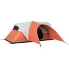 Outsunny 3000mm Waterproof Camping Tent w/ Porch & Sewn in Groundsheet, Orange