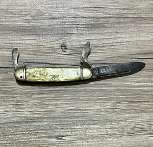 Vintage Utica Cutlery Co Camp Folding Pocket Knife Pearl 51-626 Loose Main Blade - Picture 1 of 10