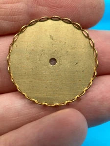 Brass Filigree - Large Plain Circular with Swedge Hole - 29mm - 25 Pieces - Picture 1 of 7
