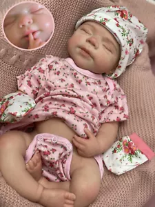 Muñecas de niña realistas Pascale boca abierta cuerpo completo platino sólido silicona - Imagen 1 de 11