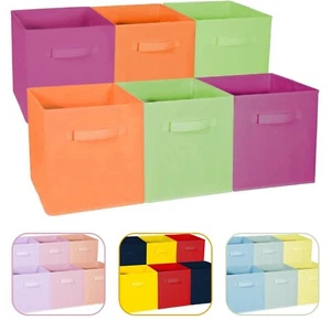 Foldable Storage Cube Basket Bin - Great for Nursery, Playroom Closet & Shelves - Picture 1 of 23