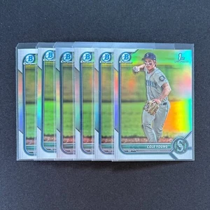 2022 Bowman Draft Cole Young 1st Chrome Refractor Lot x6 BDC-112 Mariners Rookie - Picture 1 of 9