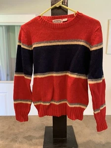 Vintage The Villager Sweater Child’s M Multicolor 100% Wool Shetland Long Sleeve - Picture 1 of 5