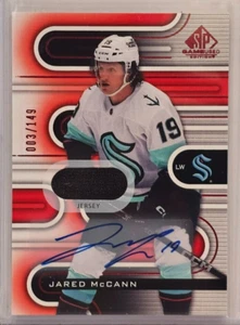 Jared McCann 2022-23 SP Game Used Jersey Auto 3/149 Kraken #75 - Picture 1 of 2