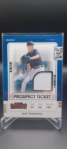 🔥Matt Manning (RC)🔥2021 Panini Contenders Prospect Ticket Jersey🔥#PTJ-MM - Picture 1 of 2