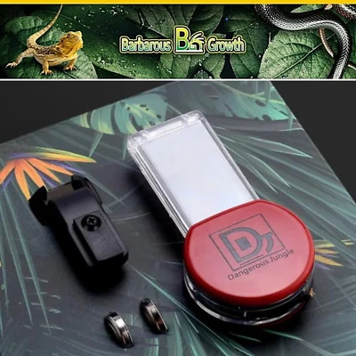 DANGEROUS JUNGLE Reptile Vivarium Hygrometer Thermometer Temperature Humidity Digital LCD Display