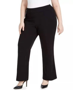 INC International Concepts Women's Plus Size High-Waist Trousers Black Size Smal - Picture 1 of 4