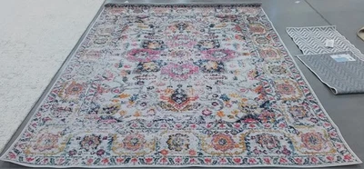 FUCHSIA / IVORY 8'-0" x 10'-0" Back Stain Rug Reduced Price 1172790148 MAD603R-8 - Image 1 of 4
