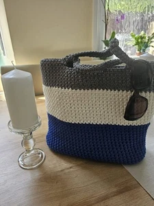 New Hand Made Crochet Beach Bag for Women Soft Summer Tote Vacation Bag - Picture 1 of 3