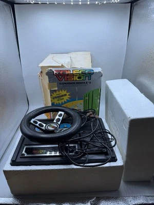 Vintage ColecoVision Expansion Module #2 Steering Wheel And Pedal - Original Box - Image 1 of 4