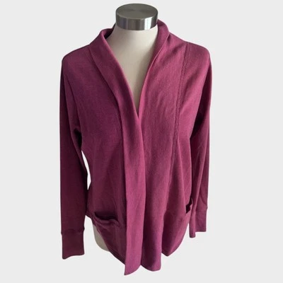 Cárdigan Aventura XS Algodón Orgánico Poliéster Frente Abierto Rosa Gofre Foto 1 de 4