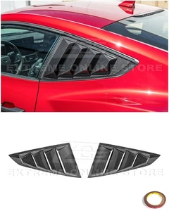 For 24-Up Ford Mustang Carbon Fiber Side Quarter Window Louver Sun Shade Cover - Bild 1 von 24