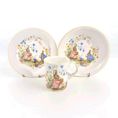 Elizabethan Bobtails Hand Decorated Fine Bone China Plate Bowl and Mug Set VGC - image 1 of 4