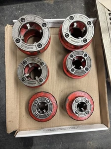 RIDGID 12-R Exposed Ratchet Threader Sets 1/2 To 2” 6 Total Heads - Picture 1 of 4