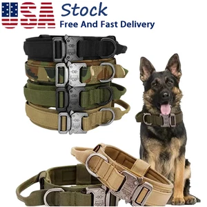 Collar de perro correa de mango táctico servicio militar entrenamiento canino - Imagen 1 de 32