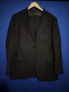 Dockers Mens Black Striped 2 Button Full Suit (Size 42L) (34 x 34) - Picture 1 of 8