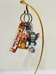 Adorable juego de llavero/dijes de Tom y Jerry de 2 a 3 pulgadas - favorito de los fanáticos - Imagen 1 de 8