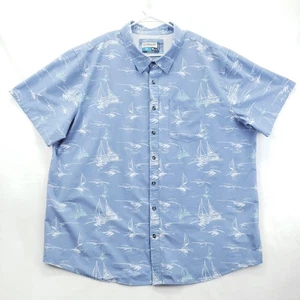 Magellan Outdoors Fish Gear Shirt Mens 3XL Sailboat Print Shore Line Pocket - Picture 1 of 13