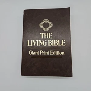 The Living Bible Giant Print by Tyndale 14th Ed 1984 - creasing cover - Picture 1 of 11