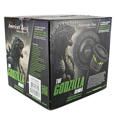 New 8" Dual 4-Ohm 1200W RMS Subwoofer Godzilla Green/Black American Bass - Image 1 of 3