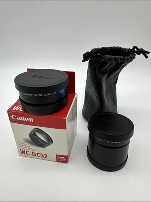 Canon Tele-Converter TC-DC52A 1.75x & WC-DC52 Wide Converter Boxed - Image 1 of 4