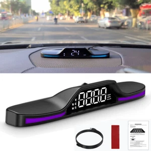 Digital GPS Speedometer Car HUD Head Up Display MPH Compass Long 1.8" Screen - Picture 1 of 10