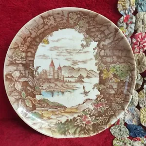 Vintage Bilderbuch Burg Platte detailliert Burg Hafen von Ucago Made in Japan - Bild 1 von 5
