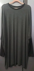 Kalda Grey Oversized Tunic Top Dress Size S Suede Sleeves Lagenlook Minimalistic - Picture 1 of 13