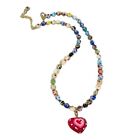 Colored Seed Bead Coloured Glaze Bead Necklace Love Necklace Jewelry