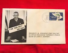 President Johnson's First Full Day in Office Nov. 23 1963 5c US Postage Alliance
