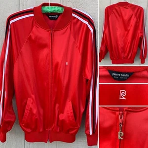 vintage Pierre Cardin track jacket embrodered logo logo zipper pull size L - Picture 1 of 12