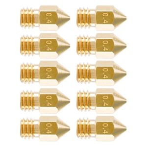 Buse d'imprimante 3D extrudeuse MK8 10 X 0,4 mm compatible avec Makerbot Creality CR-10 Ender 3 - Photo 1/13