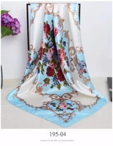 Wundschön Satin Tuch Schal 100%Polyester (Imitation Seide) 90x90cm Neu - Bild 1 von 1