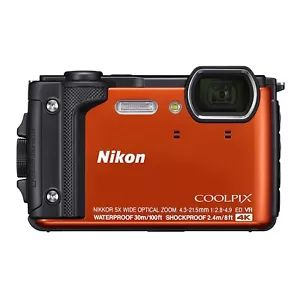 Nikon W300 Waterproof Underwater Digital Camera with TFT LCD, 3", Orange (26524) - Picture 1 of 5