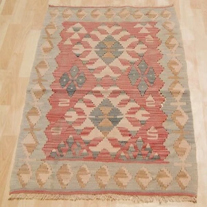Alfombra Kilim Turco Diseño Hogar Geométrica Lana Suave Rectángulo Kilim 3X4 pies. - Imagen 1 de 5