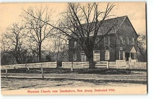 Chiesa morava vicino a Swedesboro, NJ - c1910 Cartolina - Foto 1 di 2