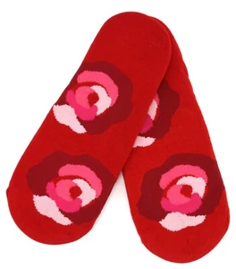 Kate Spade New York Orient Red Exploded Deco Rose No Show Socks One Size L30653 - Picture 1 of 4