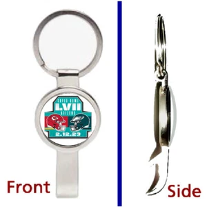 Philadelphia Eagles Kansas City Chiefs Super Bowl 57 Keychain bottle opener - Picture 1 of 1