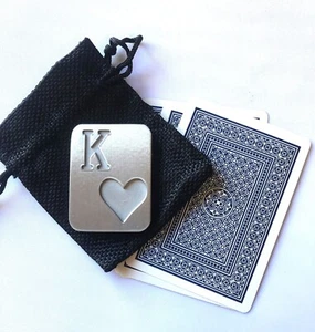 King Of Hearts Poker Card Guard Protector, With Storage Bag - Picture 1 of 2